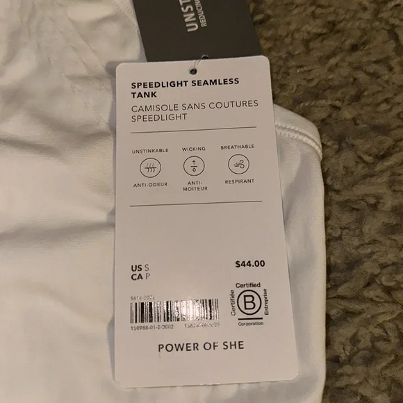 NWT Athleta Speedlight Seamless White Racerback Tank (S) - Picture 4 of 5